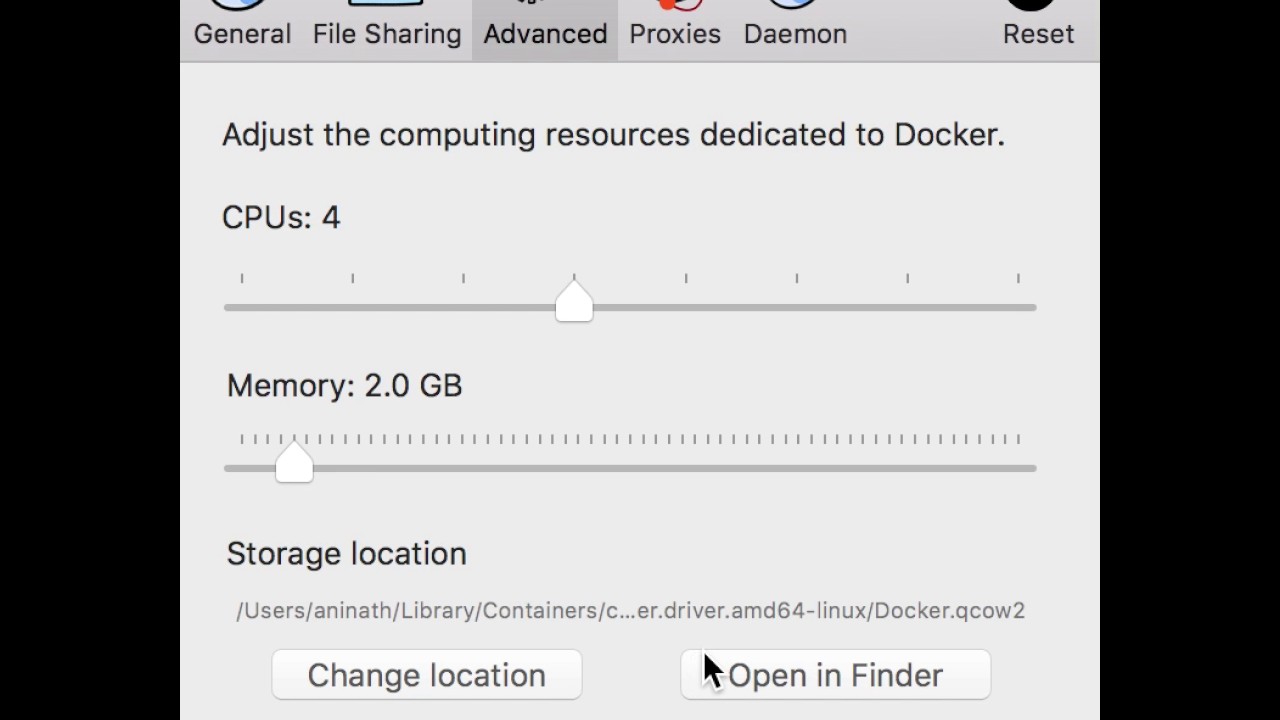 docker for mac hostname